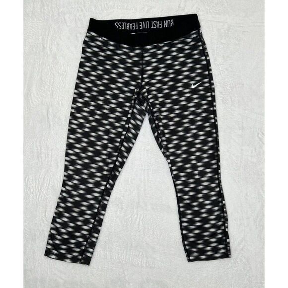 Nike Capri Pants Dri Fit Running Athletic Fitted - Picture 1 of 9